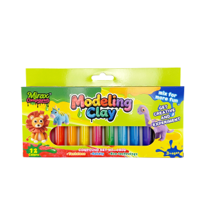 12 COLORS MODELING CLAY, TRIANGLE SHAPE，TOTAL 180G