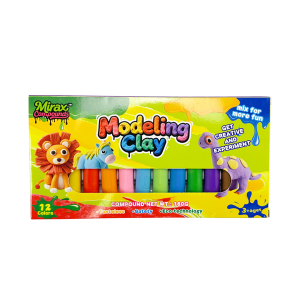 12 COLORS MODELING CLAY, WITH TRAY, TOTAL 160G