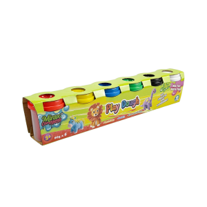 6 COLORS PLAY DOUGH SET, 60G FOR EACH