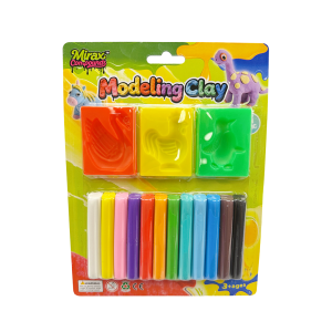 12 COLORS MODELING CLAY WITH 3 MOLDS, 160G