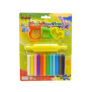 12 COLORS MODELING CLAY WITH 4 TOOLS, 120G