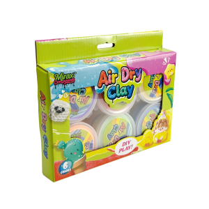 6 COLORS AIR DRY CLAY SET, 18G FOR EACH