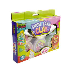 6 COLORS SNOWFLAKE CLAY，18G FOR EACH