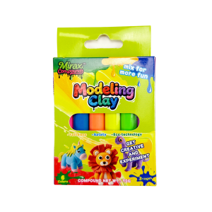 6 COLORS MODELING CLAY, ROUND SHAPE, TOTAL 70G
