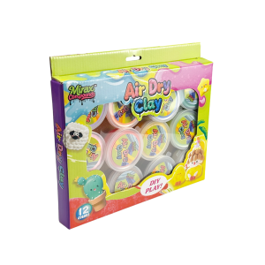 12 COLORS AIR DRY CLAY SET, 18G FOR EACH