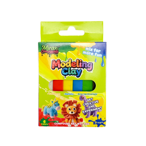 6 COLORS MODELING CLAY, SQUARE SHAPE, TOTAL 70G