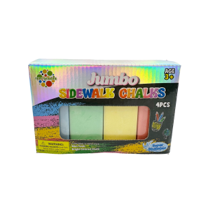 4PCS JUMBO SQUARE POINTED SIDEWALK CHALK