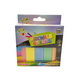 5PCS GLITTER SQUARE POINTED SIDEWALK CHALK